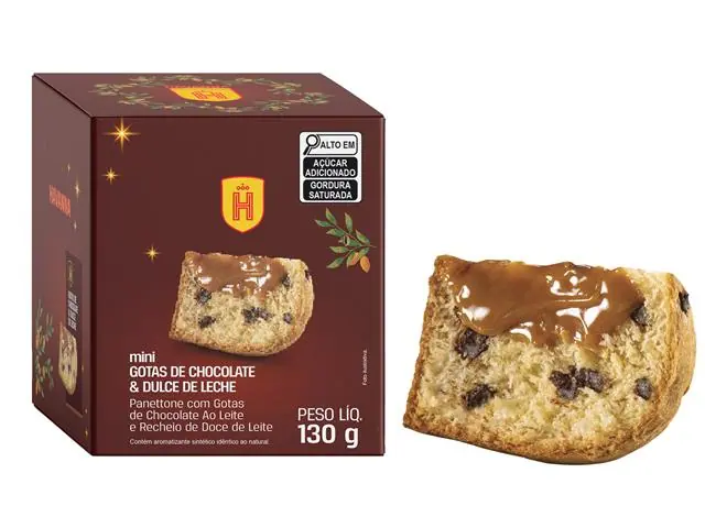 [PRONTA-ENTREGA] Mini Panettone Gotas de Chocolate Recheio DDL 130G