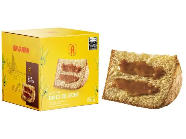 [PRONTA-ENTREGA]  Panettone Havanna Recheado de Doce de Leite 500G