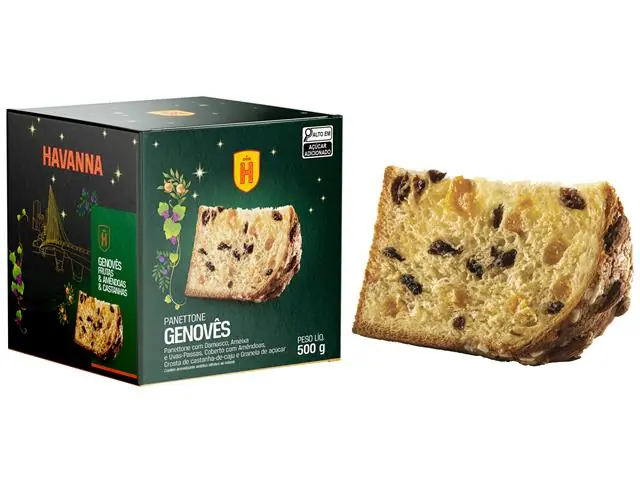 [PRONTA-ENTREGA] Panettone Havanna Pan Dulce Genovês com Frutas 500G