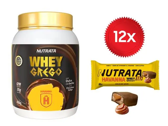 Whey 450g + 12 Barras de Proteína Whey Grego Doce de Leite