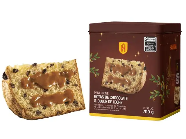 [PRÉ-VENDA] Panettone Havanna Lata Gotas de Chocolate Recheio DDL 700g