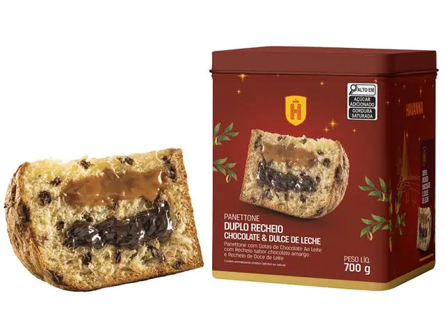 [PRÉ-VENDA] Panettone Havanna Lata Duplo Recheio e Gotas de Choco 700G