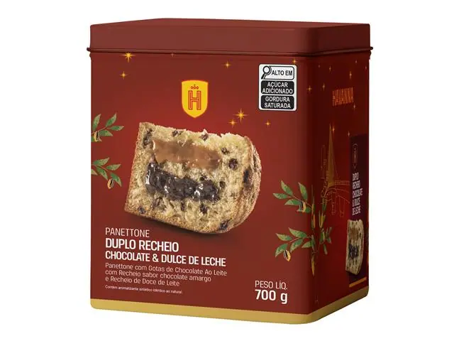 [PRÉ-VENDA] Panettone Havanna Lata Duplo Recheio e Gotas de Choco 700G - 2