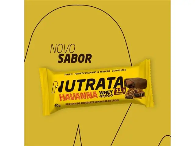 Whey Grego Bar Havanna sabor Dulce de Leche & Brownie 40g - 5