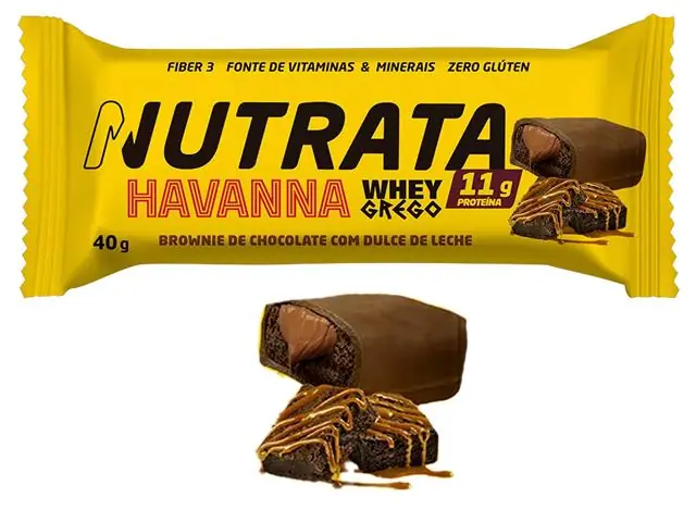 Whey Grego Bar Havanna sabor Dulce de Leche & Brownie 40g