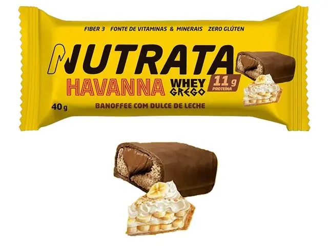 Whey Grego Bar Havanna sabor Dulce de Leche & Banoffee 40g